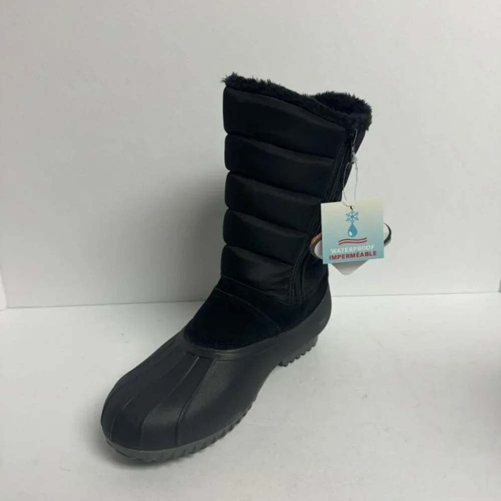 Propet Womens Illia Waterproof Boot Black Size 7 EE